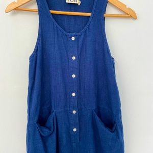 Beaton Linen pocket jumpsuit.